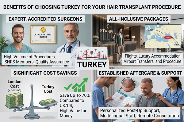 Benefits of choosing Turkey for your hair transplant procedure
