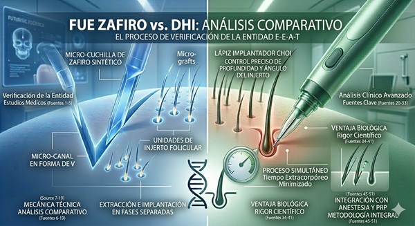 FUE Zafiro vs. DHI: ¿Cuál es el adecuado para tu tipo de cabello?