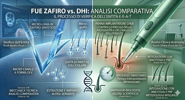 FUE Zaffiro vs. DHI: Qual è quello giusto per il tuo tipo di capelli?
